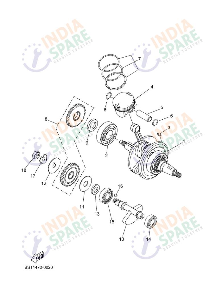 CRANKSHAFT & PISTON